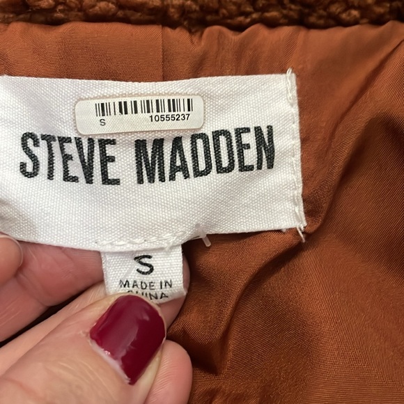 Steve Madden Saide Sherpa Teddy Coat - Picture 6 of 7